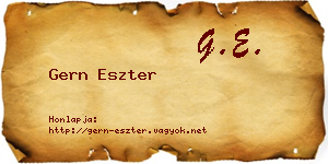 Gern Eszter névjegykártya