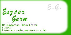 eszter gern business card